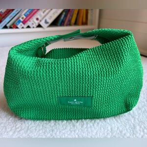 Kate Spade Emerald Green Woven Hobo Pouch